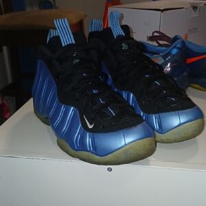Kids Blue Foamposite Sneakers